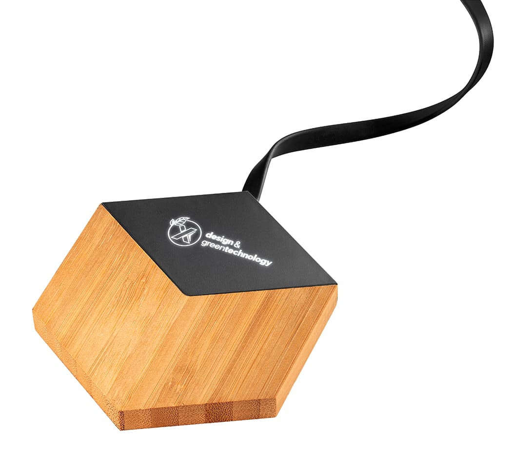 SCX Innovative Design™ Bamboo 10W Hexa Wireless Charger - Image 1