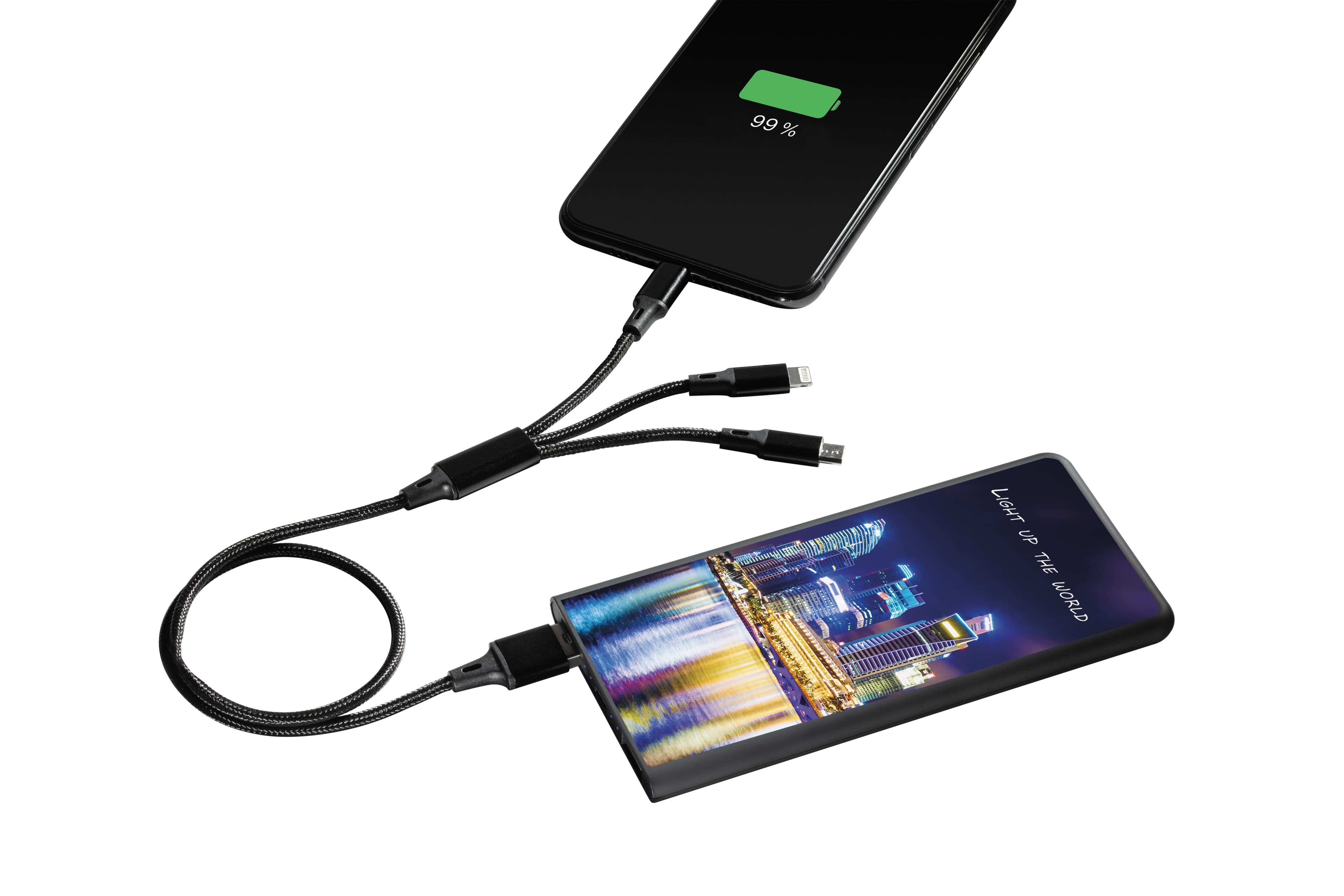 SCX Innovative Design™ Full-Color Illuminated Power Bank Slim 5000 mAh - Image 1