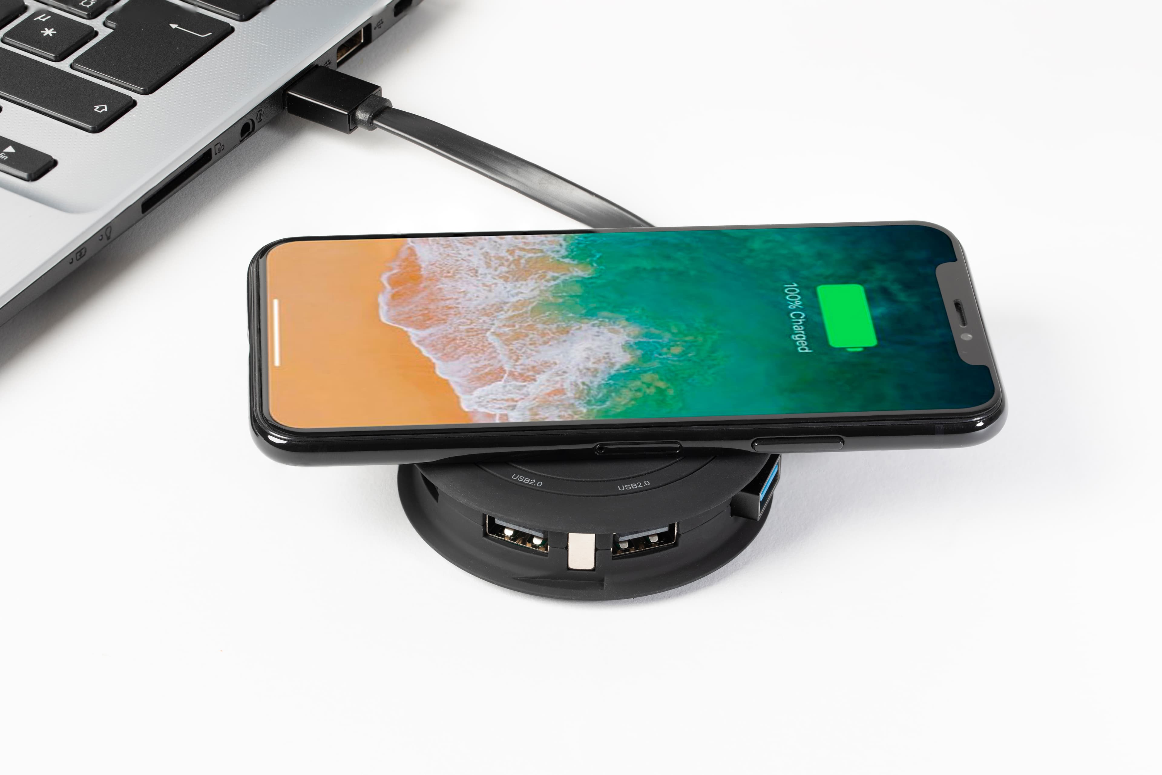 SCX Innovative Design™ Wireless Charger & 4 Hub 2.0