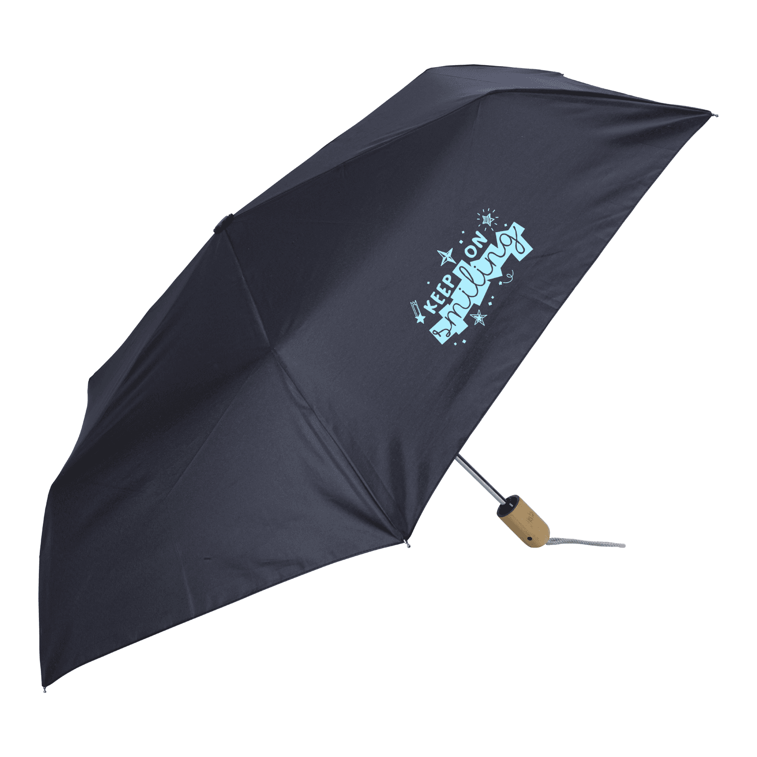Shed Rain™ 42" RPET Bamboo-Handled Auto-Open/Close Compact Umbrella - Image 1