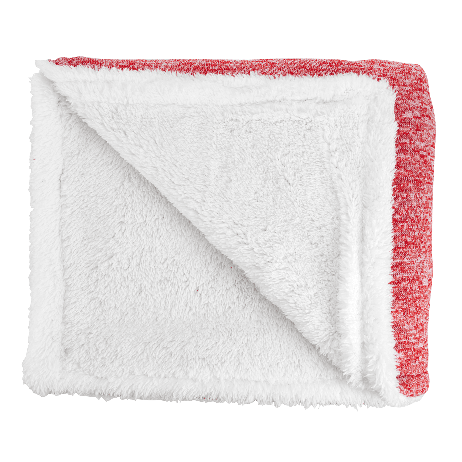Sherpa-Backed Heathered Blanket - Image 1