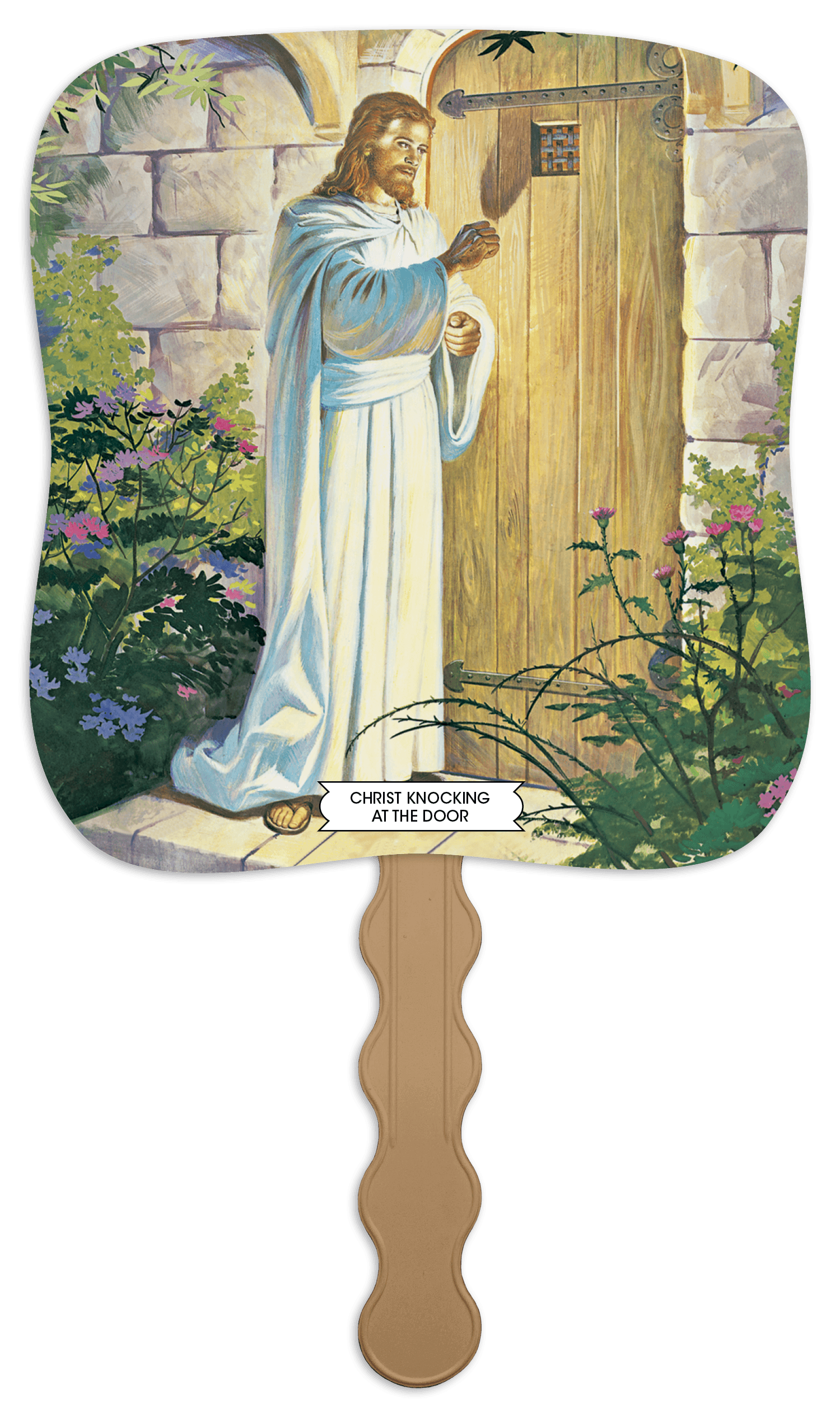 Skinner & Kennedy® Christ Knocking At The Door - Pictorial Fan - Image 1