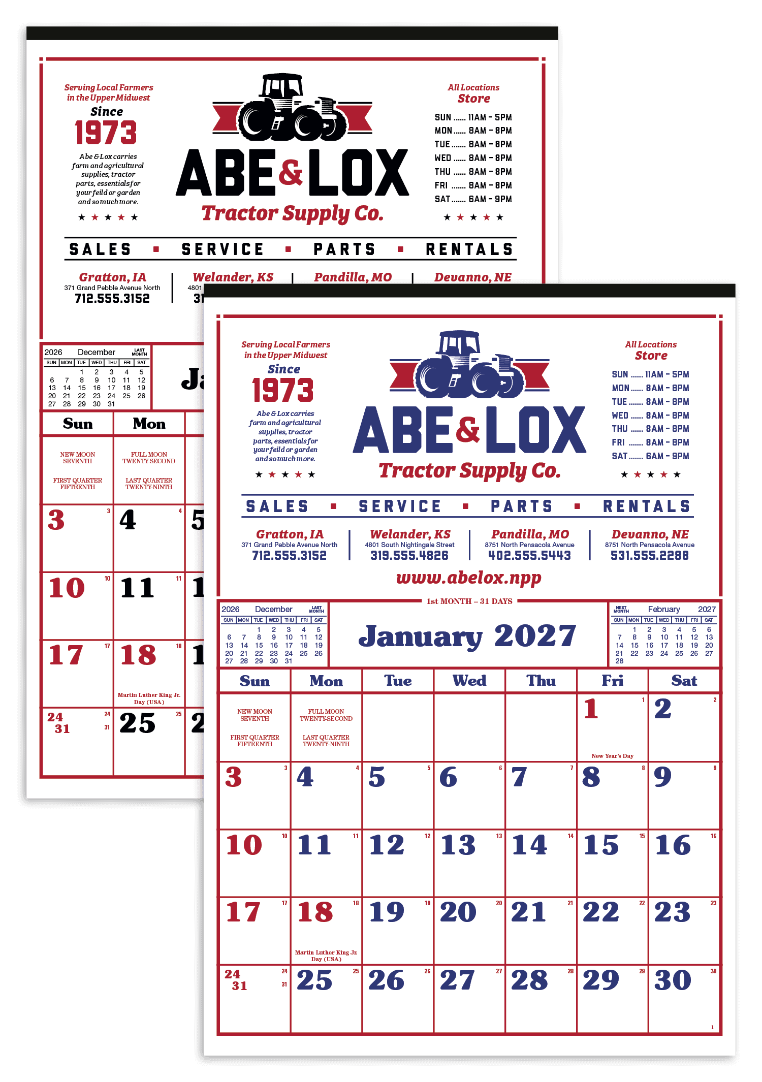 Skinner & Kennedy® Commercial 12-Sheet Calendar - Image 1