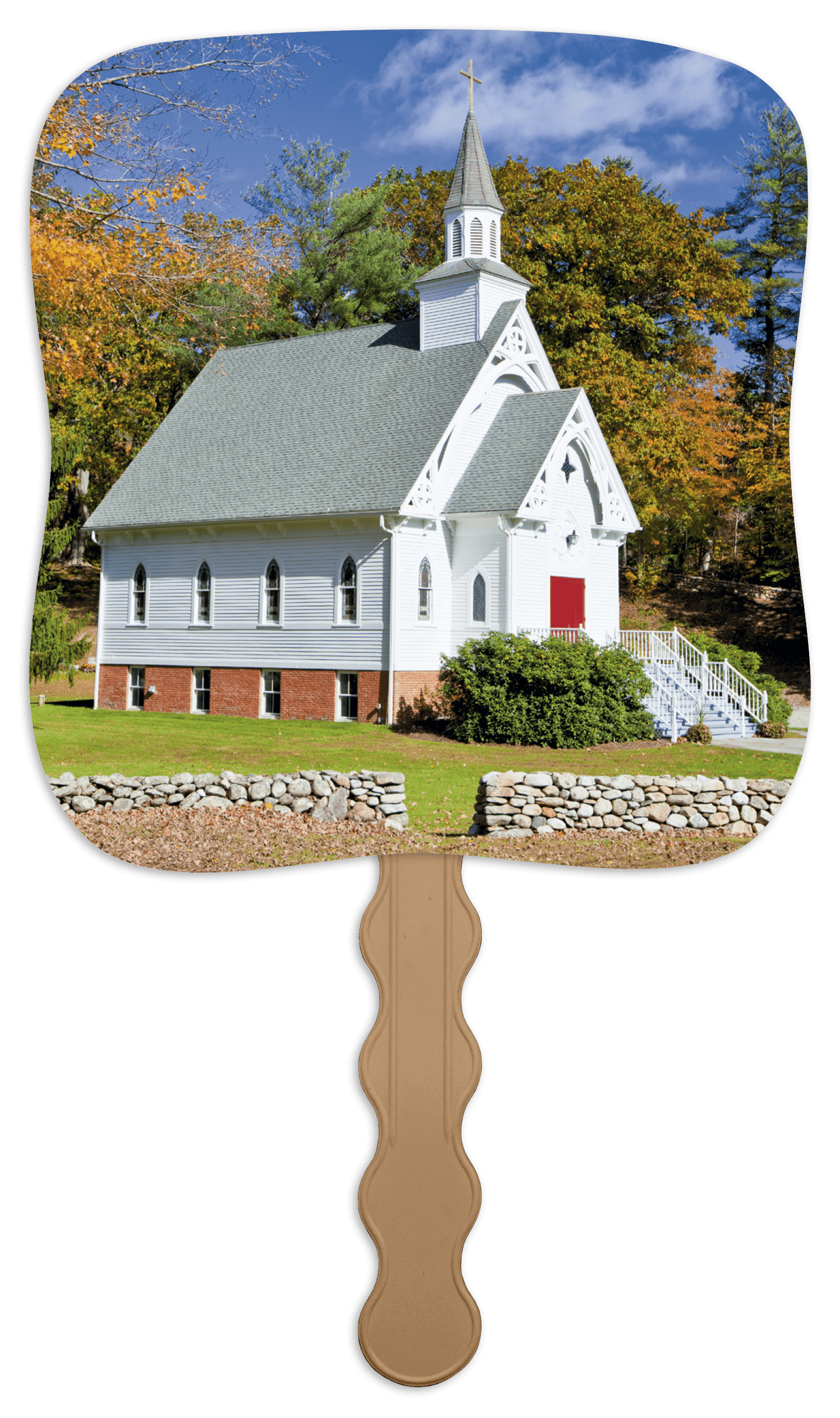 Skinner & Kennedy® Little White Church - Pictorial Fan - Image 1