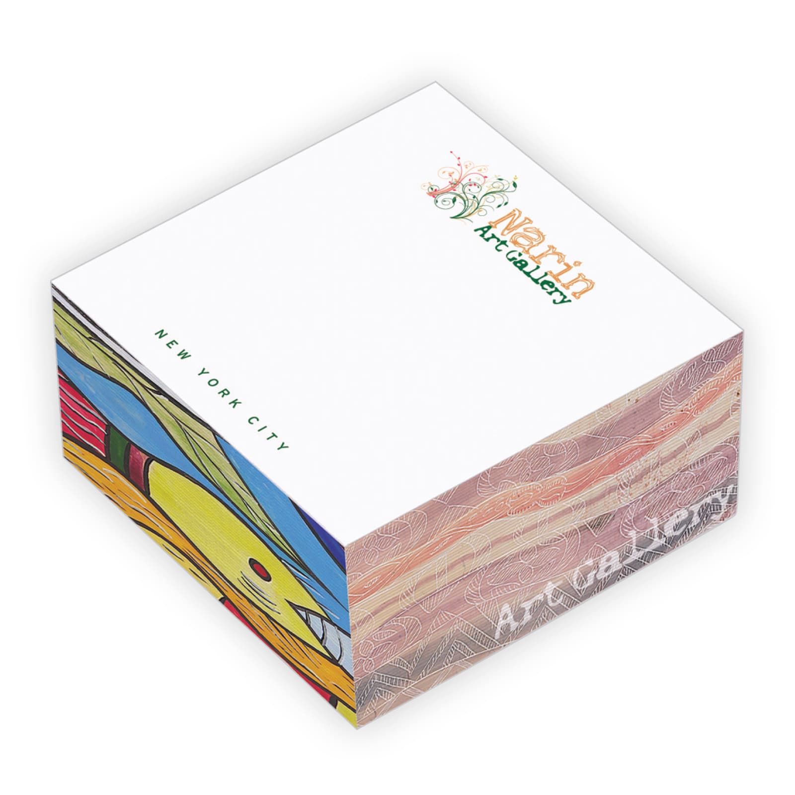 Souvenir® 3" x 3" x 1.5" Non-Adhesive Cube - Image 1
