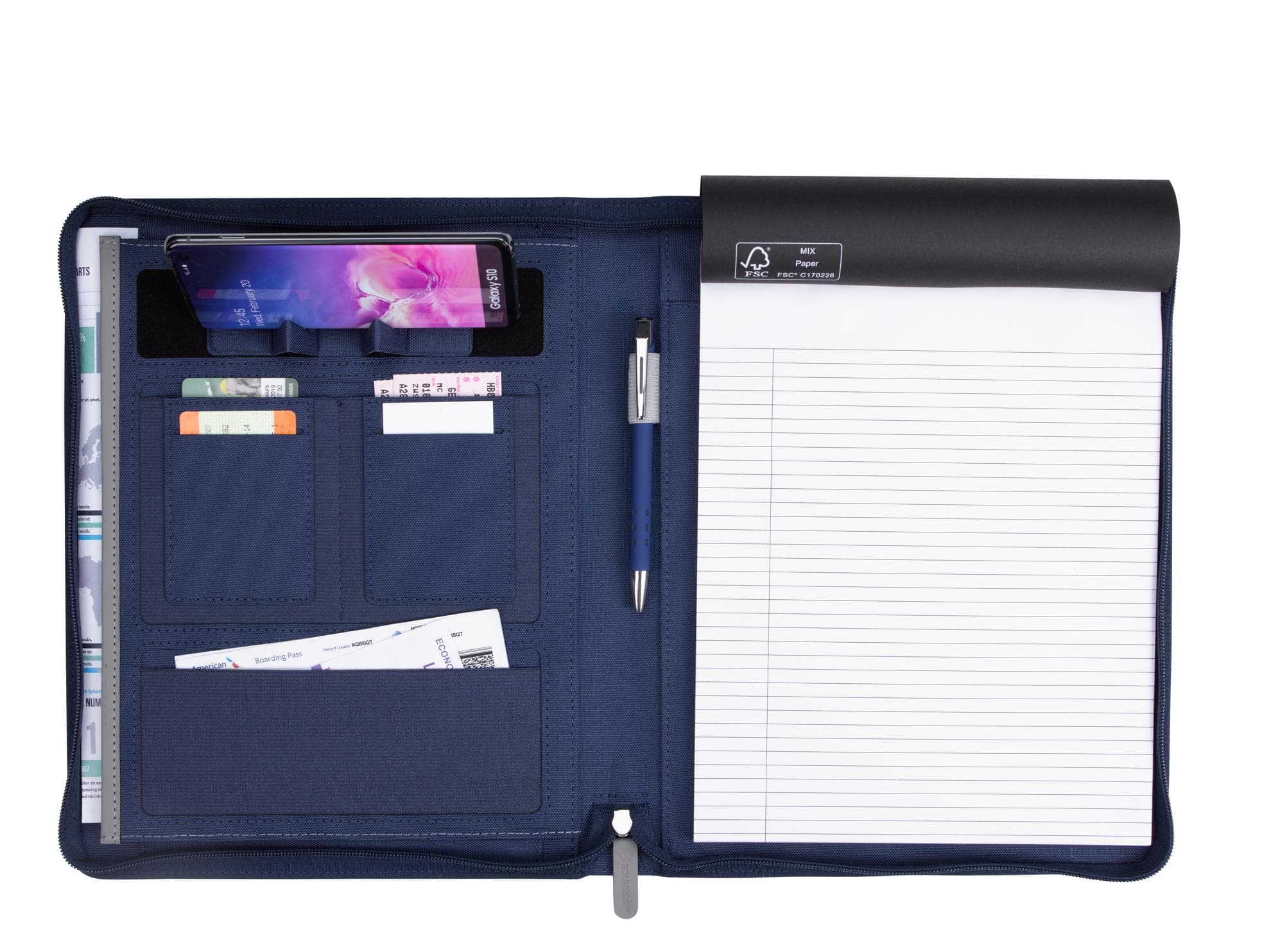 Souvenir® Armor Zippered Padfolio with Armor Pen - Image 1