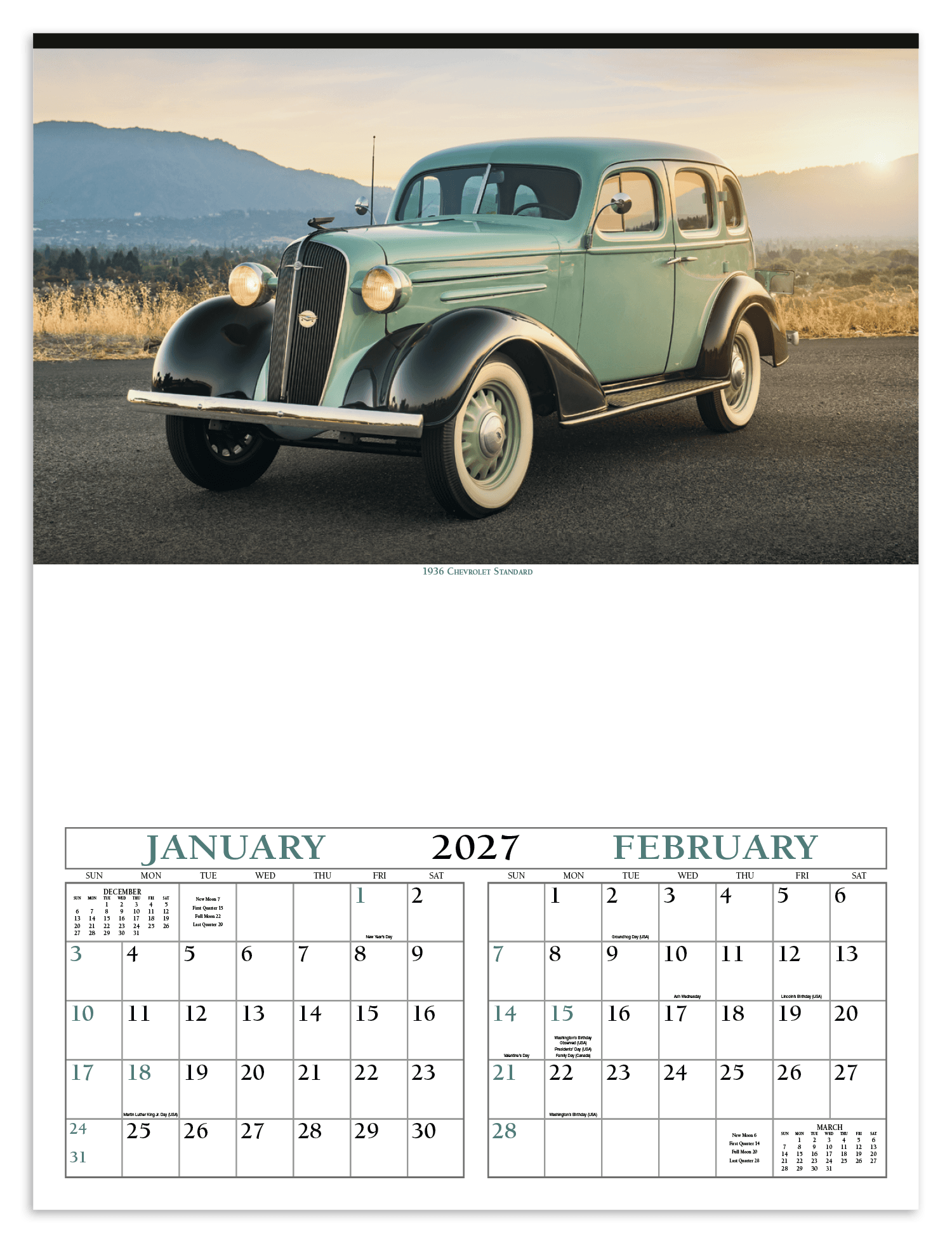 Triumph® Calendars Antique Cars Calendar - Image 1