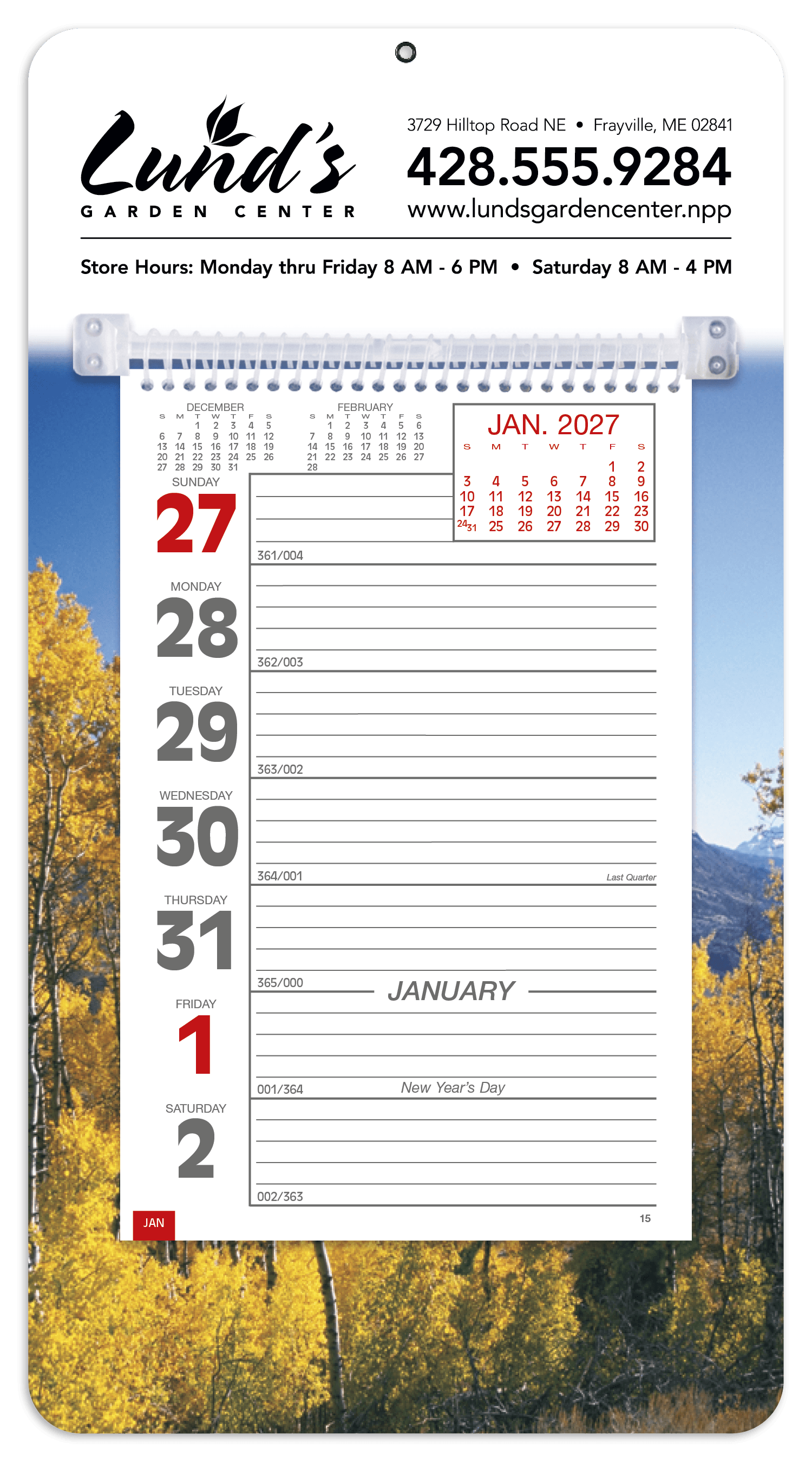 Triumph® Calendars Full-Color Weekly Memo Calendar