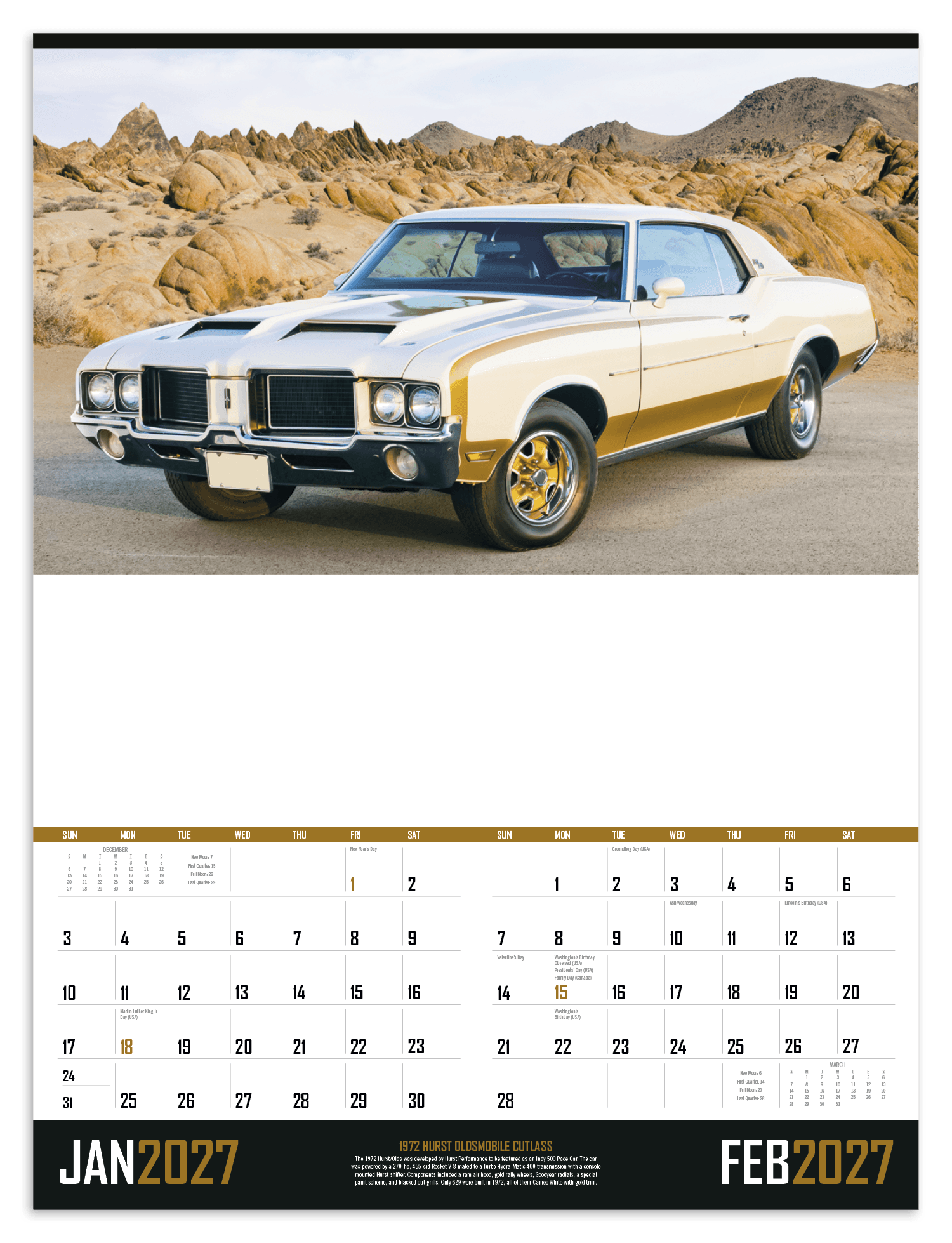 Triumph® Calendars Muscle Cars Calendar - Image 1