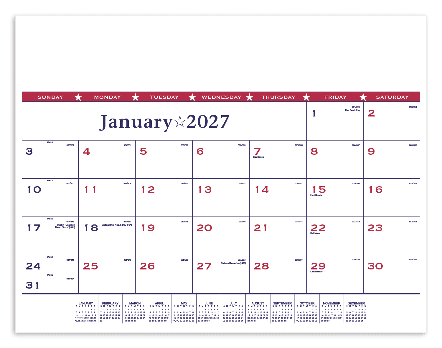 Triumph® Calendars Patriotic Desk Pad