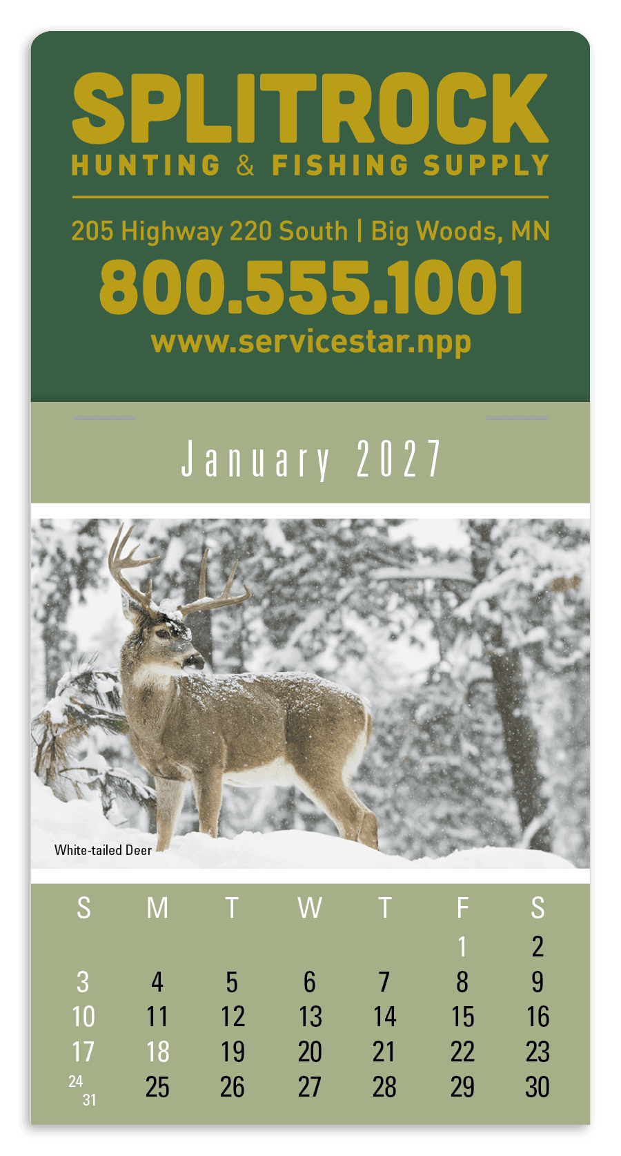 Triumph® Calendars Press-N-Stick Sportsmen Calendar