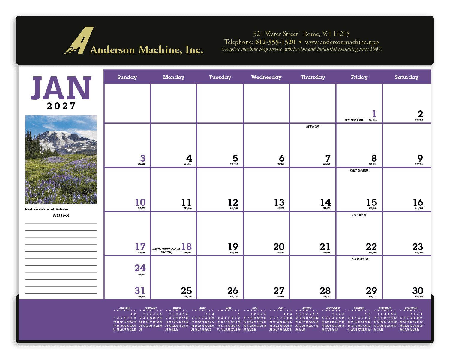 Triumph® Calendars Scenic Desk Pad - Image 1