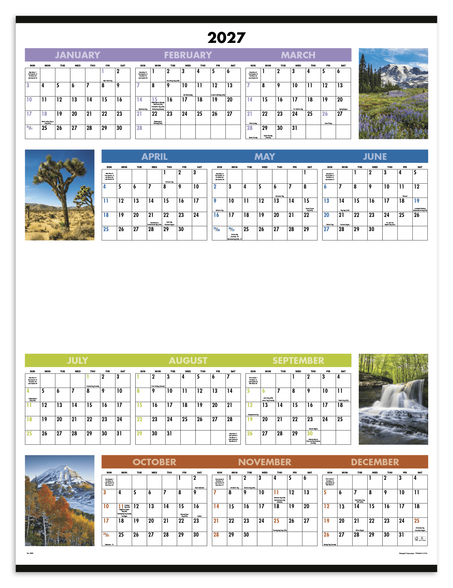 Triumph® Calendars Scenic Span-A-Year Calendar