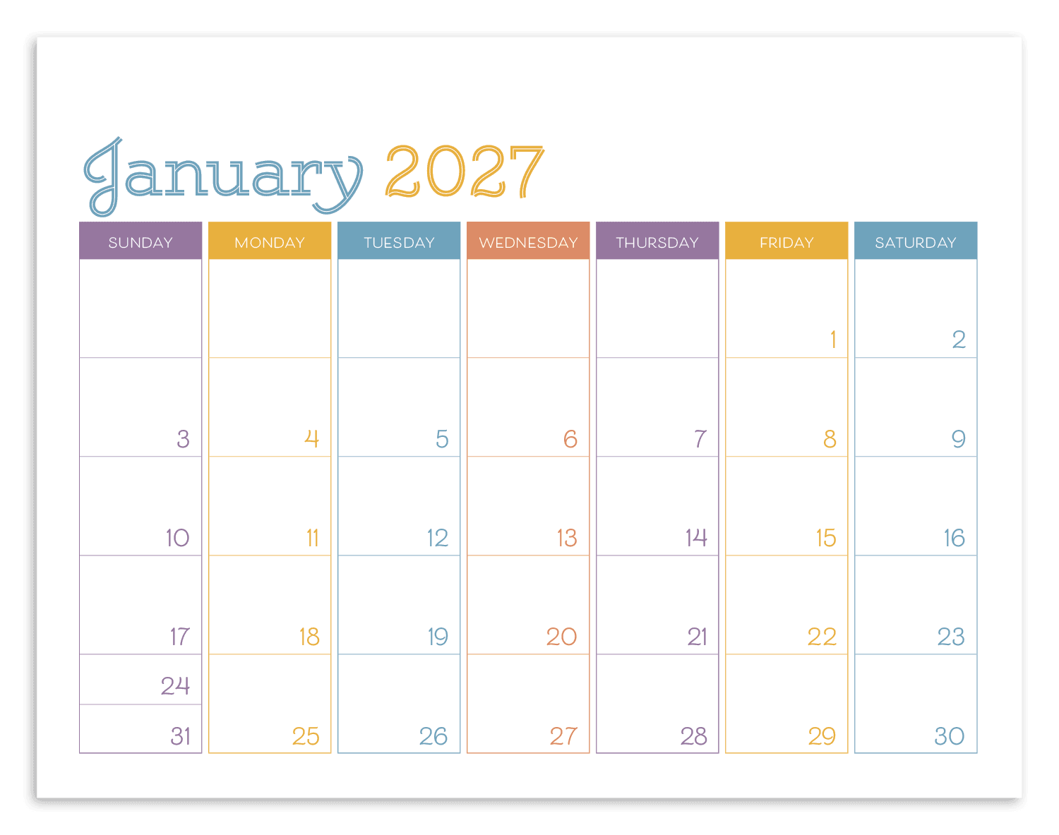 Triumph® Calendars Small Monthly Desk Pad - Colors - Image 1