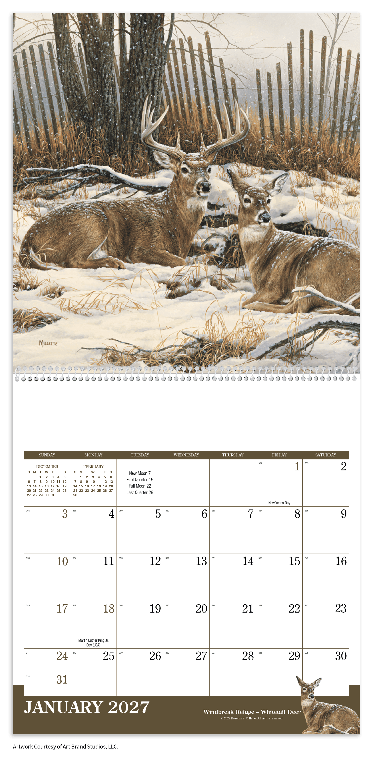 Triumph® Calendars Wildlife Art Calendar - Image 1
