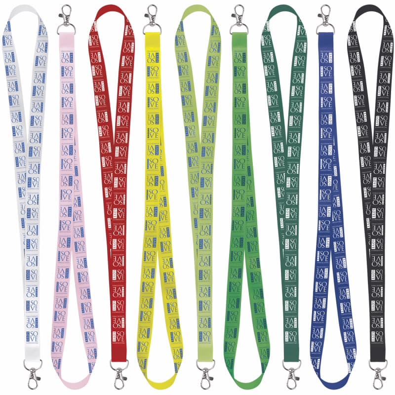 Universal Source® 3/4" Satin Screen Print Lanyard - Image 1