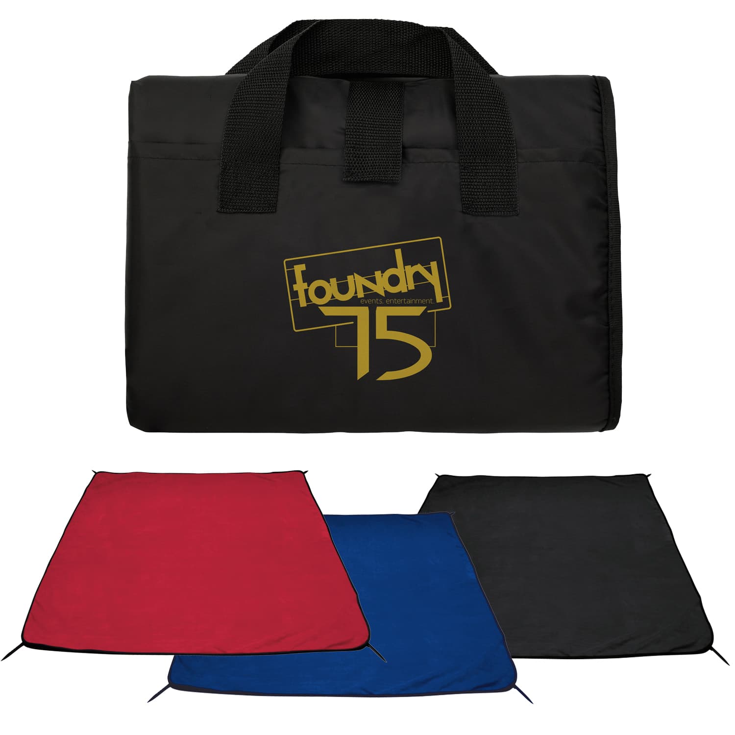 Water-Resistant Recycled Picnic Blanket with Stakes - Image 1