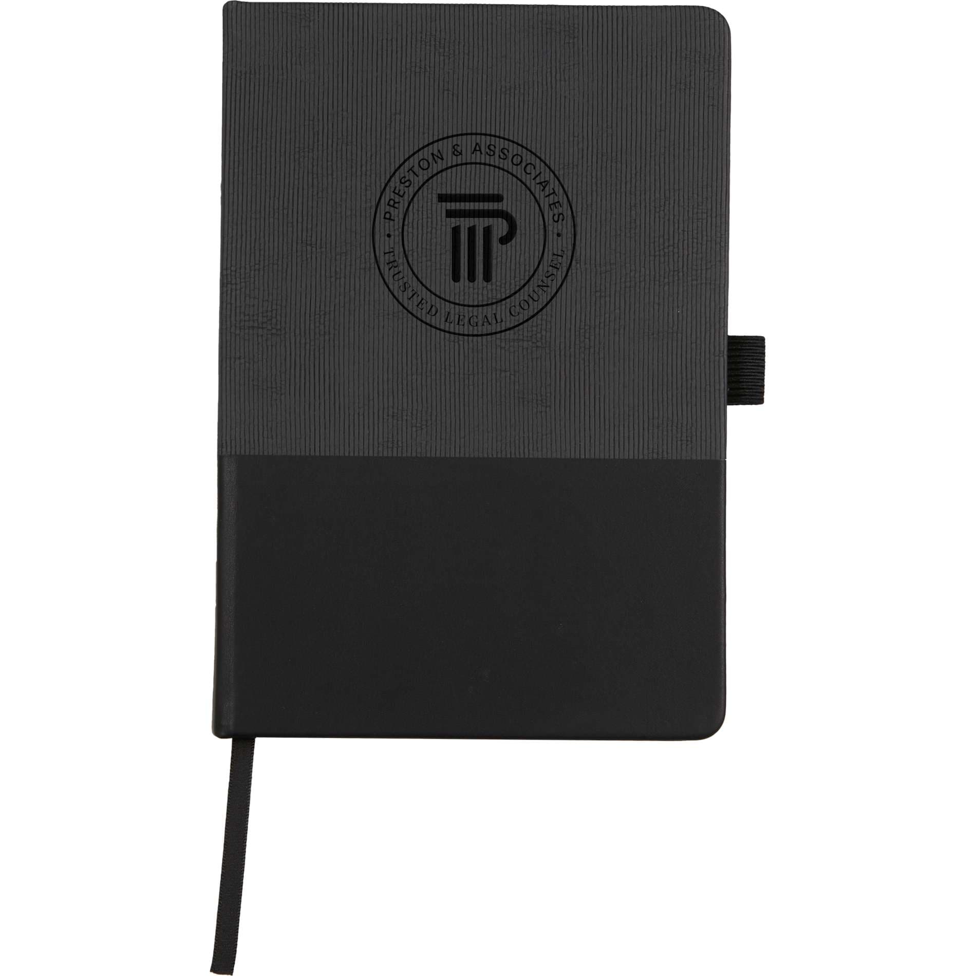 5.5" x 8.5" FSC® Recycled Ribbed Bound Journal - Image 1