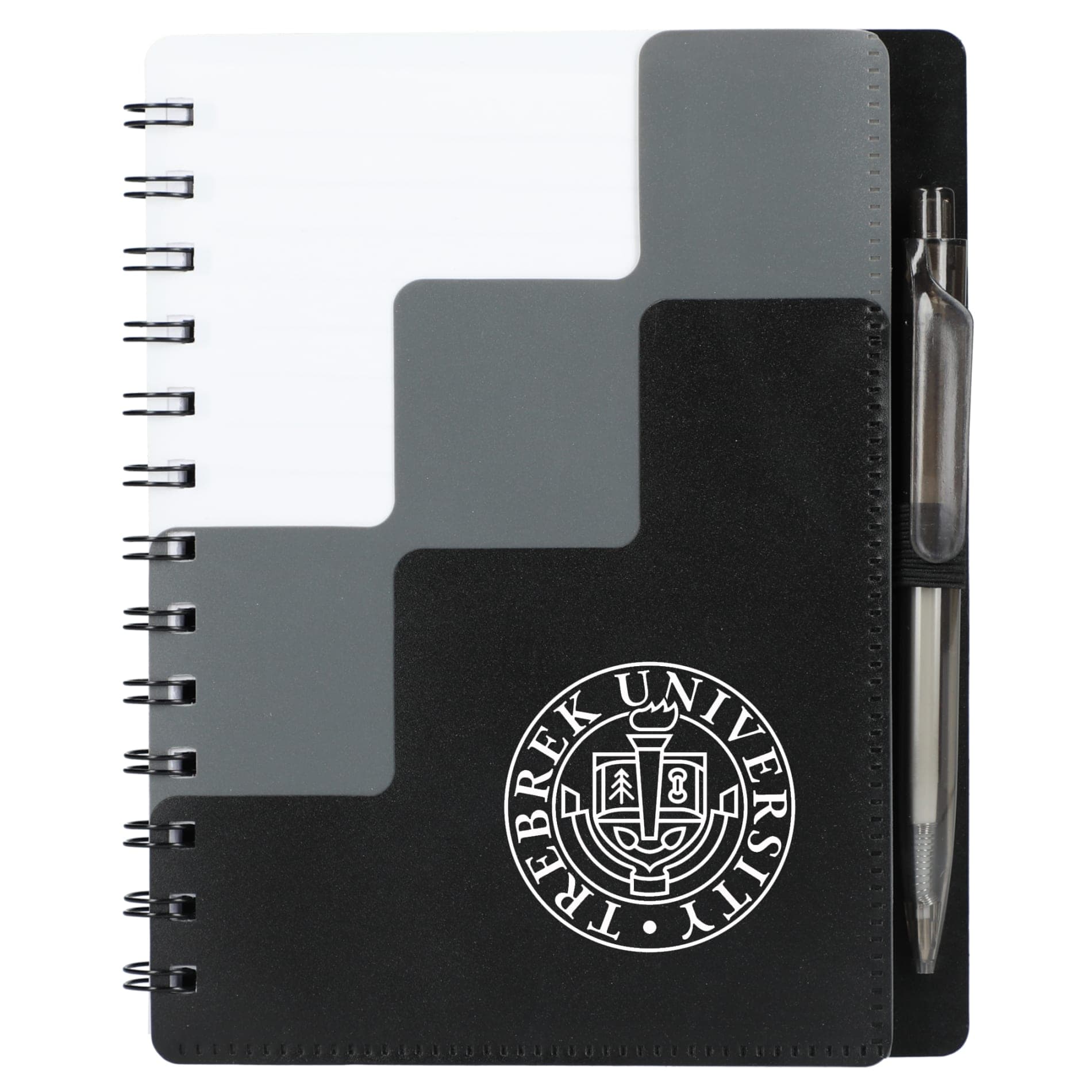 5" x 7" Recycled Pace Spiral Notebook w Pen - Image 1