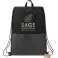 Ash Zippered Recycled Drawstring Bag - Image 1