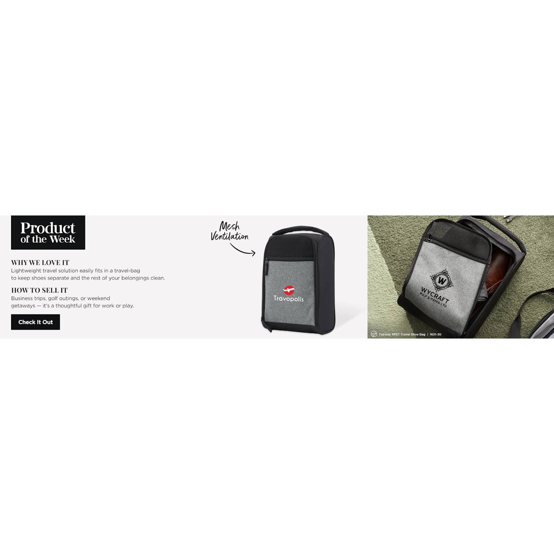 Fairway RPET Travel Shoe Bag - Image 1