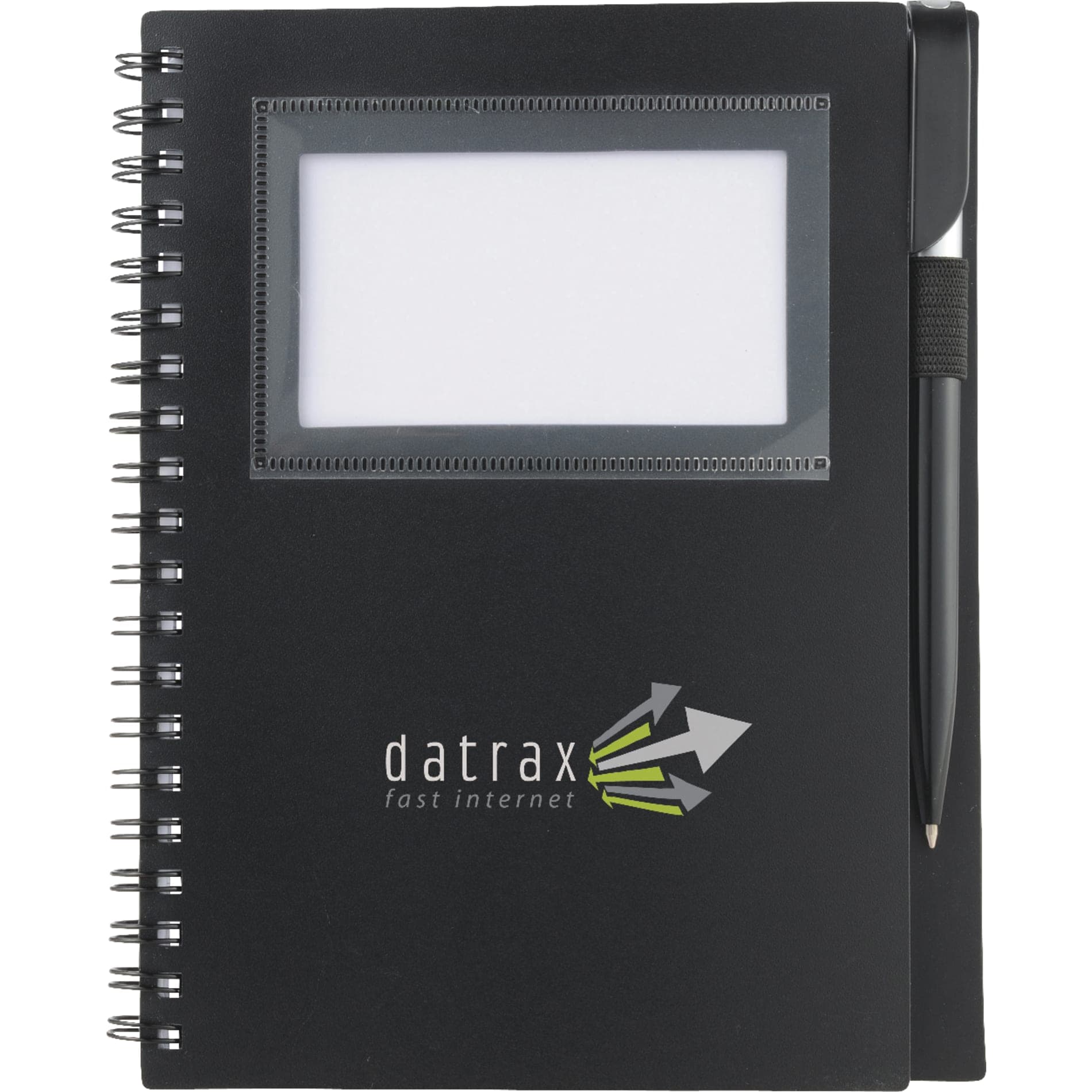 FSC® Mix 5.5" x 7" Star Spiral Notebook with Pen - Image 1