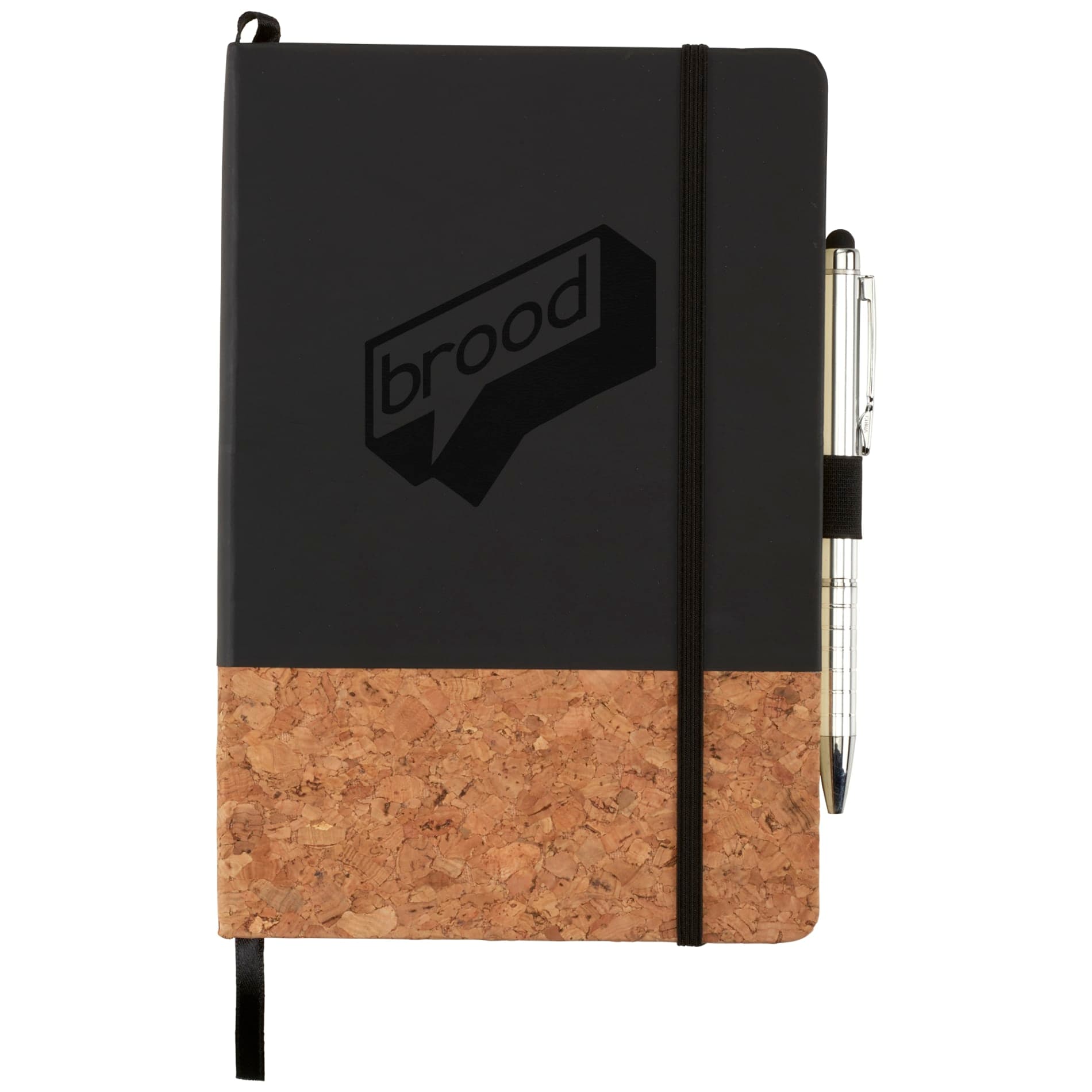 FSC® Mix 5.5" x 8.5" Lucca Cork Hard Bound Journal - Image 1
