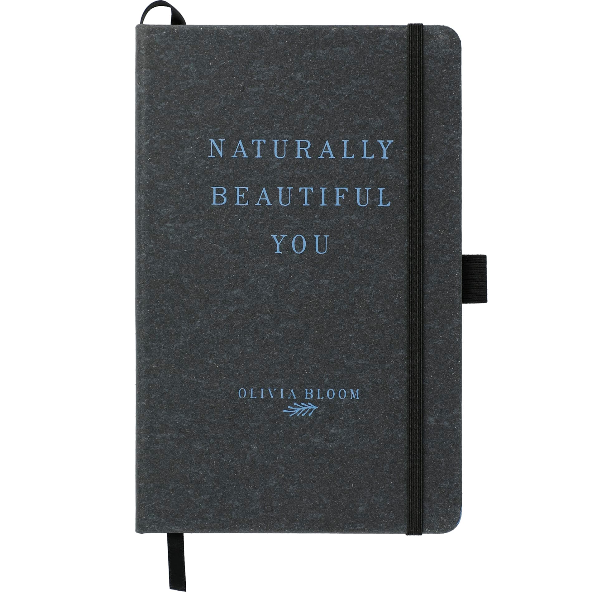 FSC® Mix 5.5" x 8.5" Recycled Leather Bound Journa - Image 1