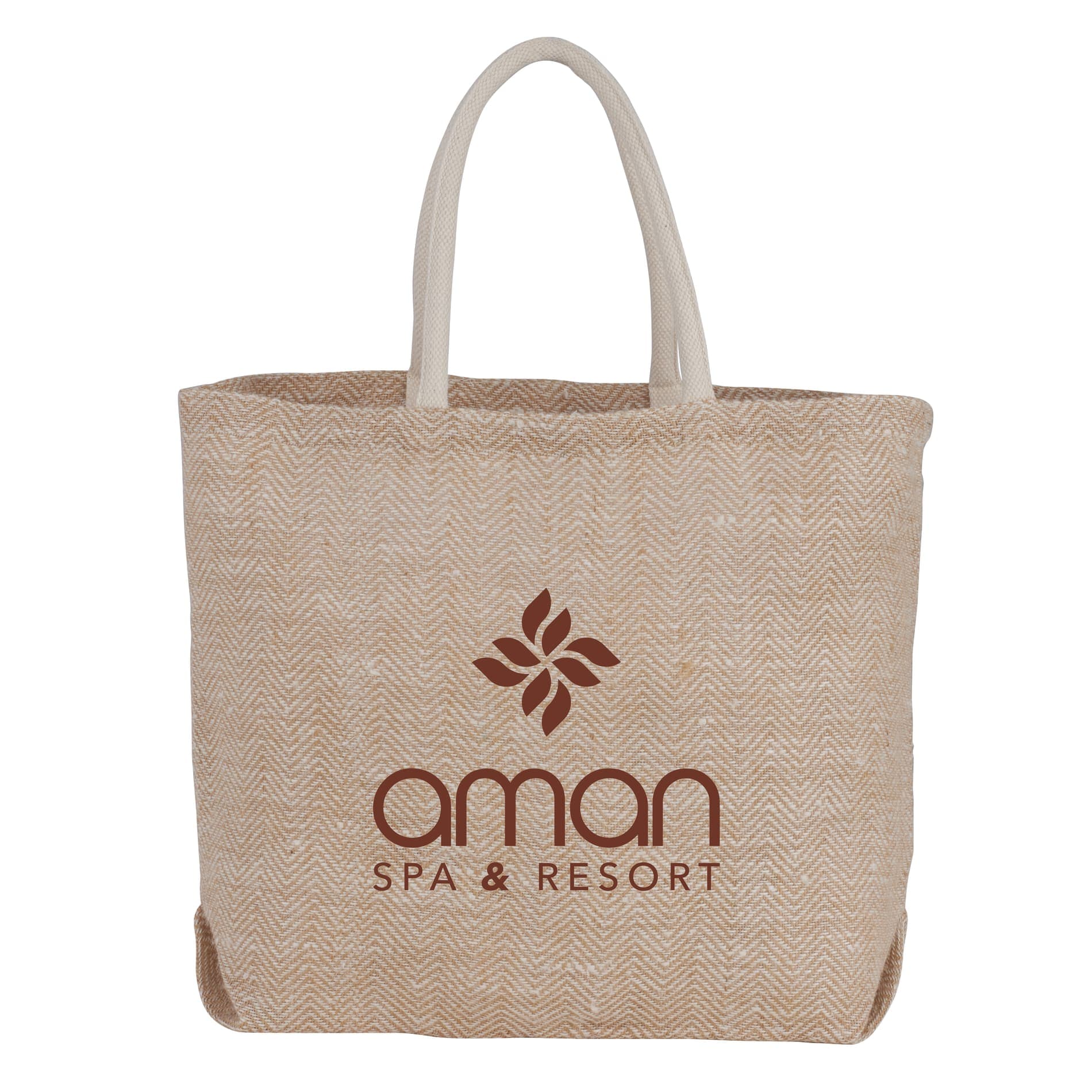 Herringbone Jute Tote - Image 1
