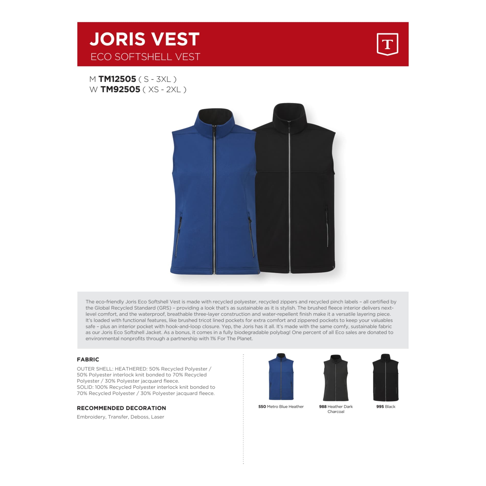 JORIS Eco Softshell Vest- Men's - Image 1