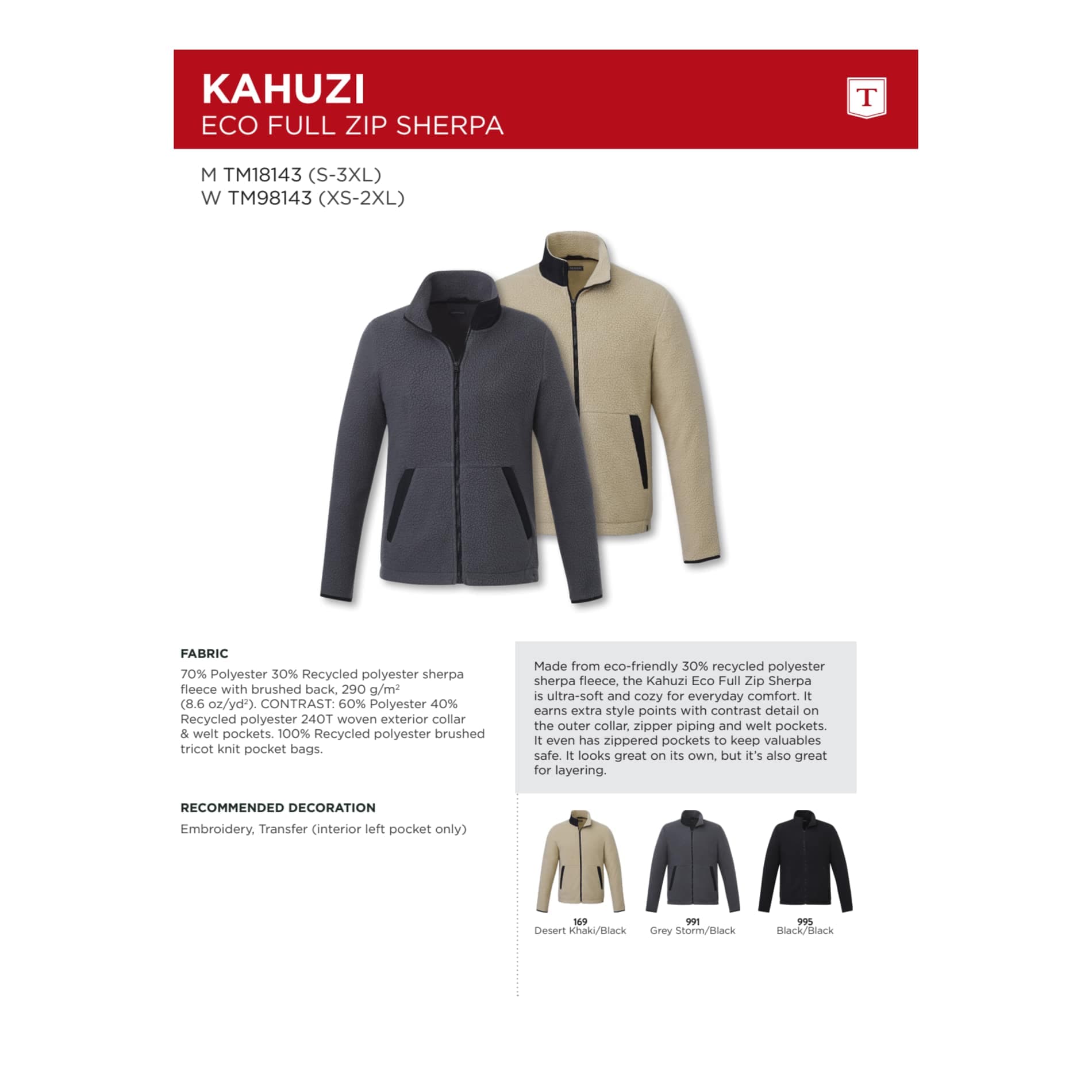 Men's KAHUZI Eco Full Zip Sherpa - Image 1