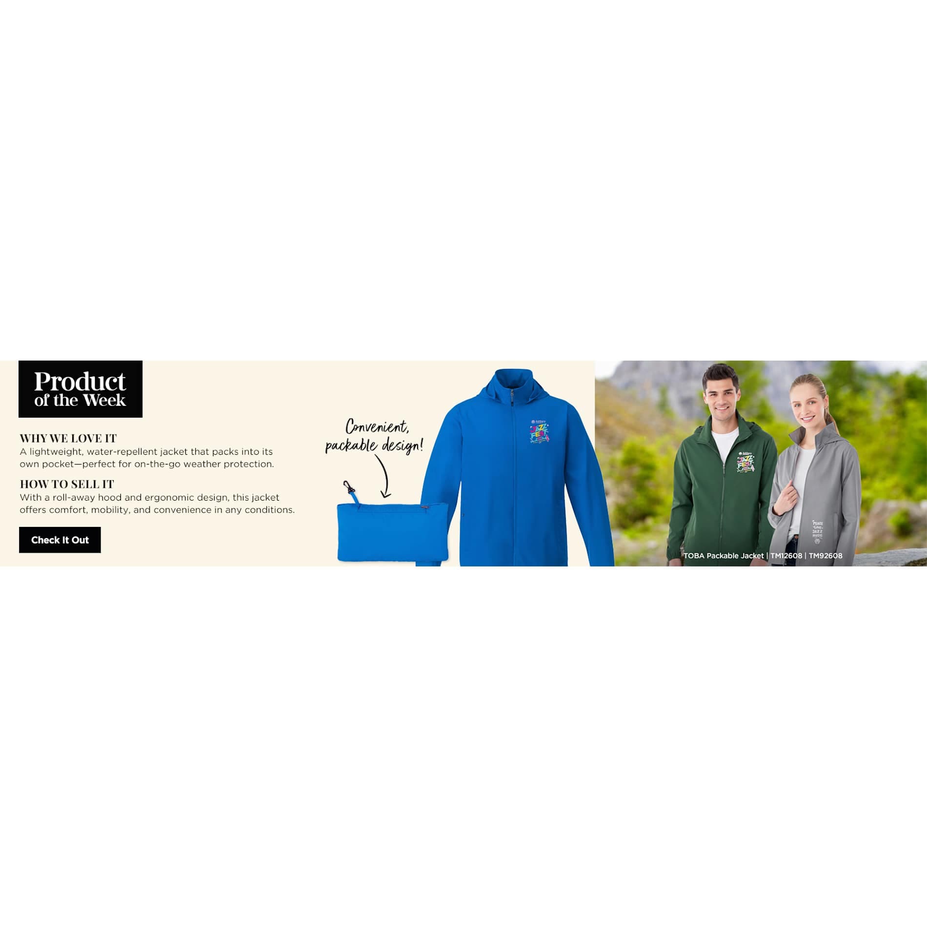 Men's TOBA Packable Jacket - Image 1