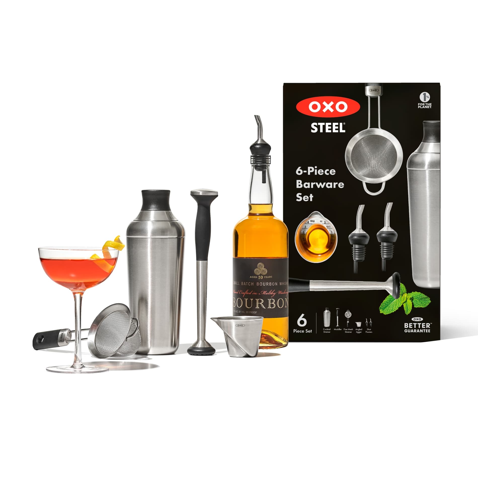 OXO Steel 6-piece Barware Set - Image 1