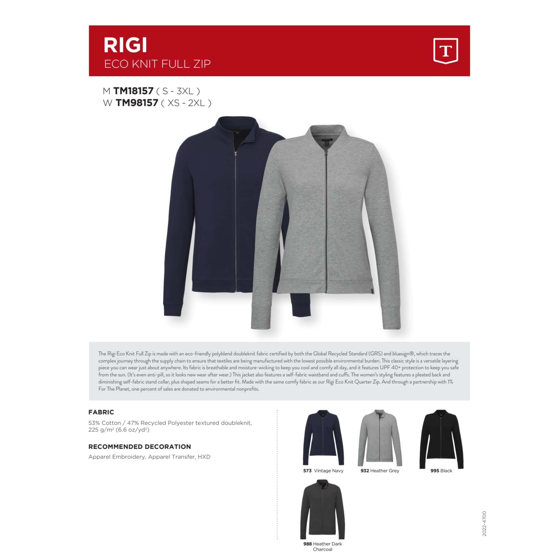 RIGI Eco Knit Full Zip - Men's - Image 1