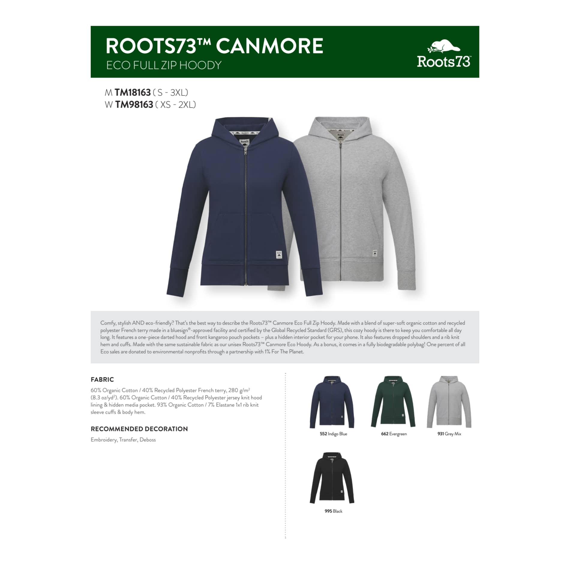 Roots73 CANMORE Eco Full Zip Hoody - Women's