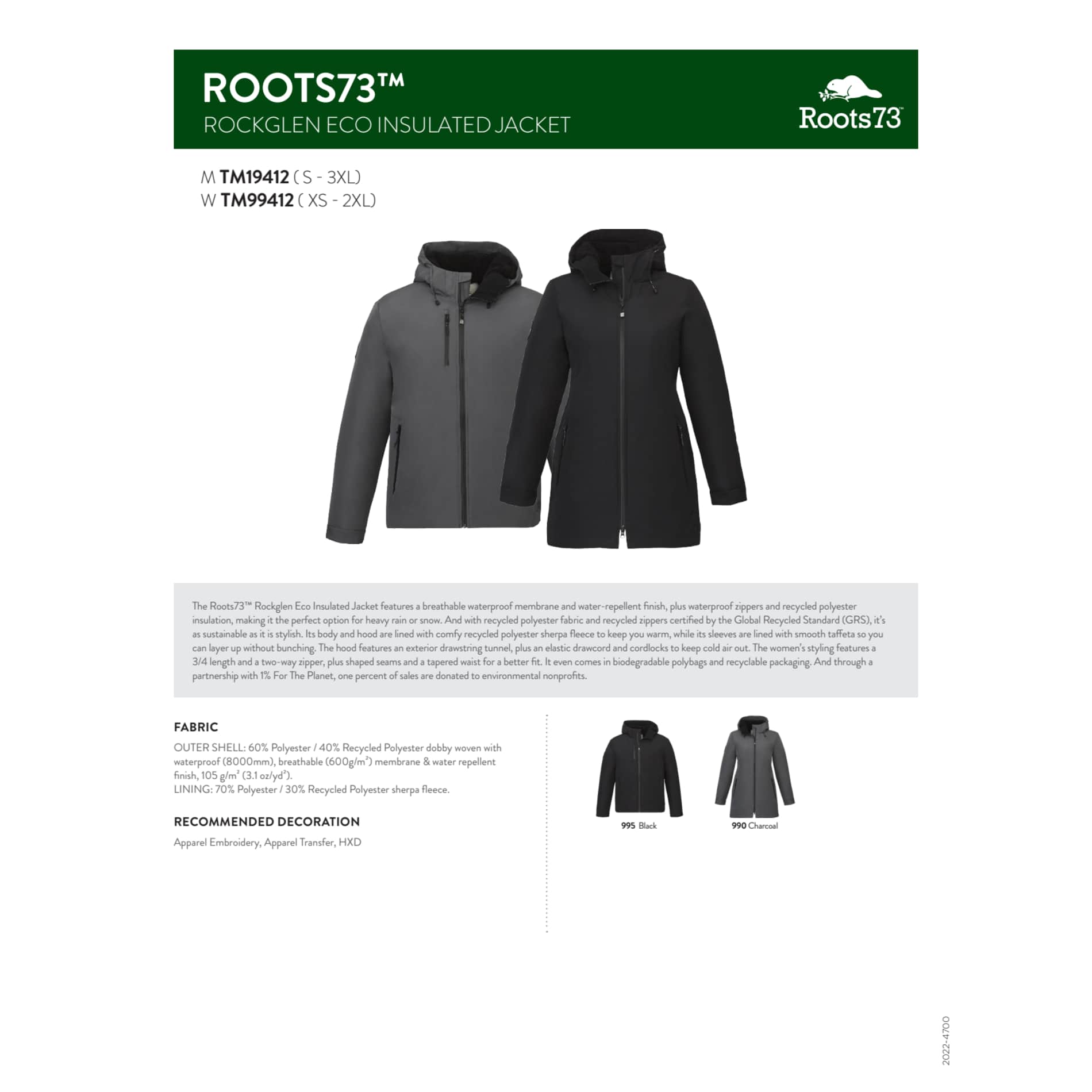 Roots73 ROCKGLEN Eco Insulated Jacket - Men's - Image 1