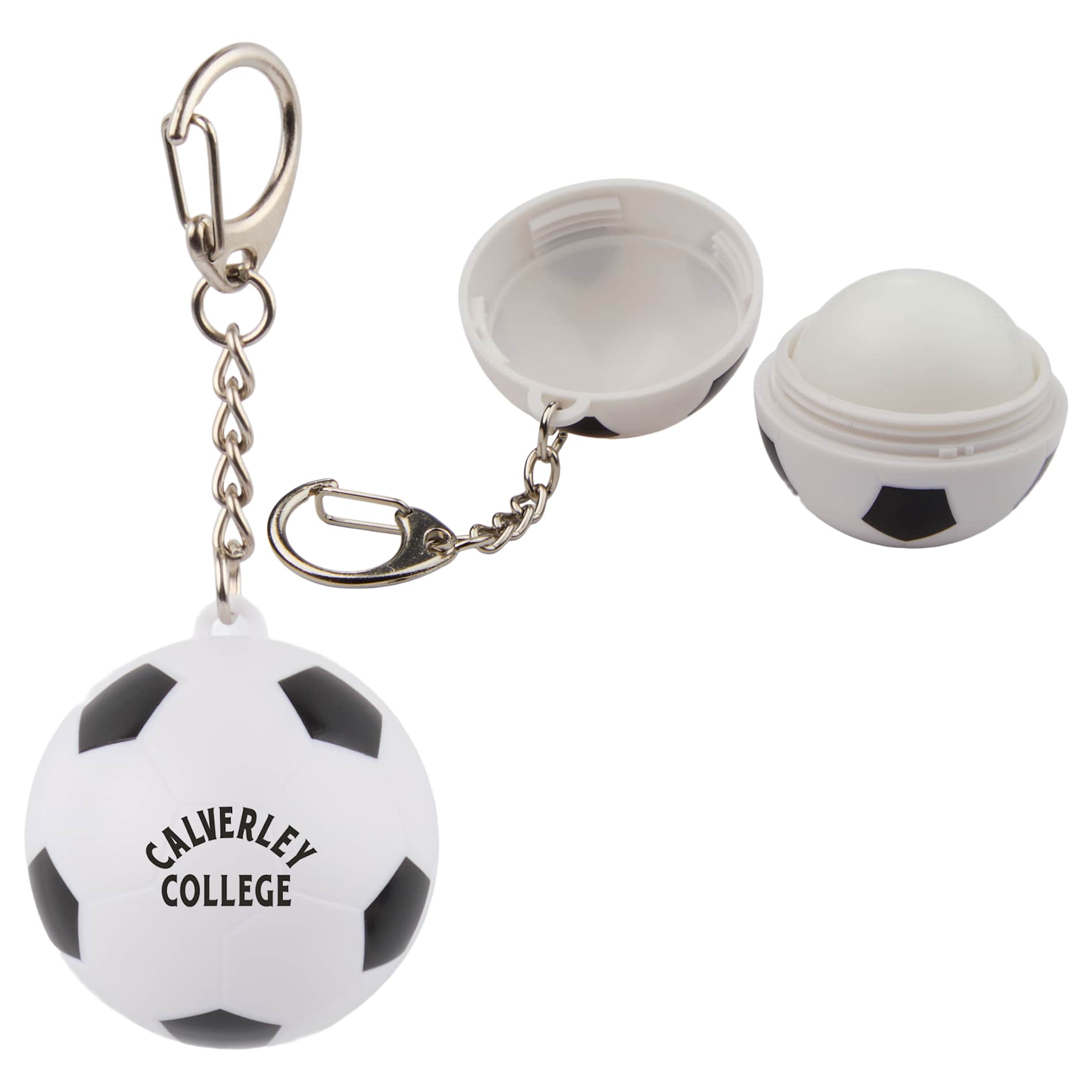 Soccer SPF15 Lip Moisturizer Keychain - Image 1