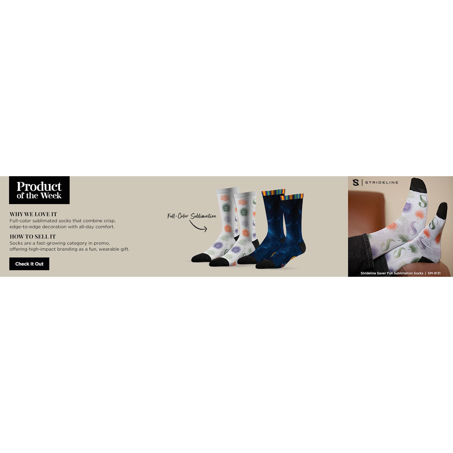 Strideline Saver Full Sublimation Socks - Image 1