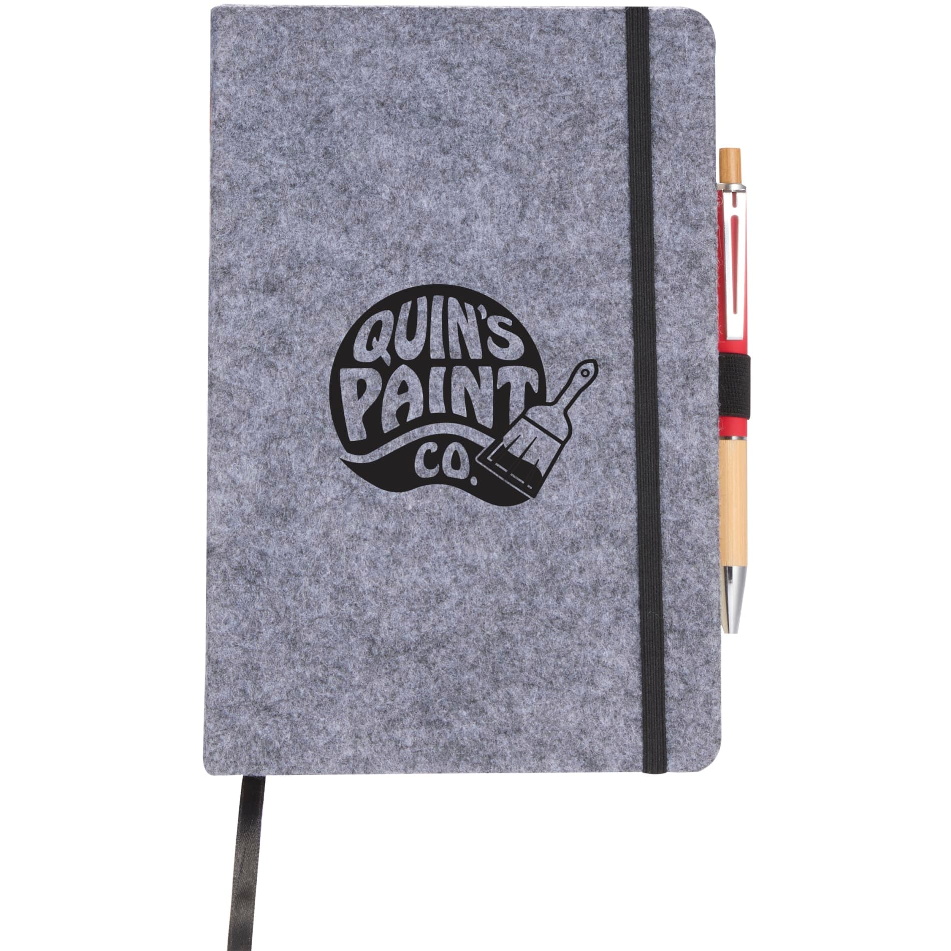 THE GOODS™ 8" x 5.5" Recycled Felt Bound Notebook - Image 1