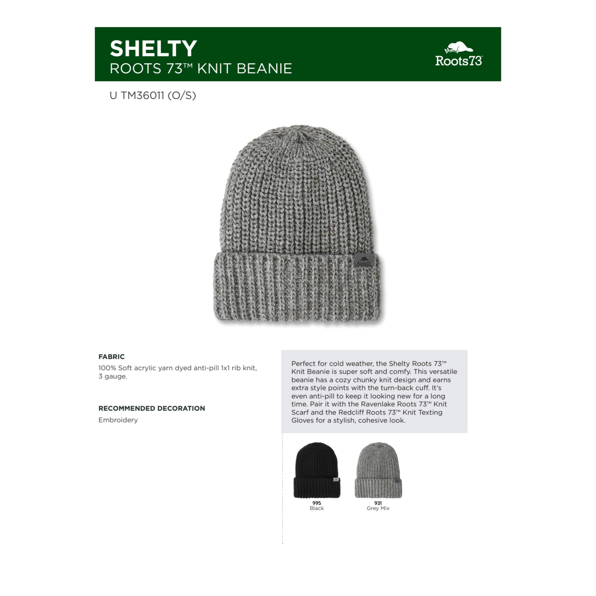 Unisex SHELTY Roots73 Knit Beanie - Image 1