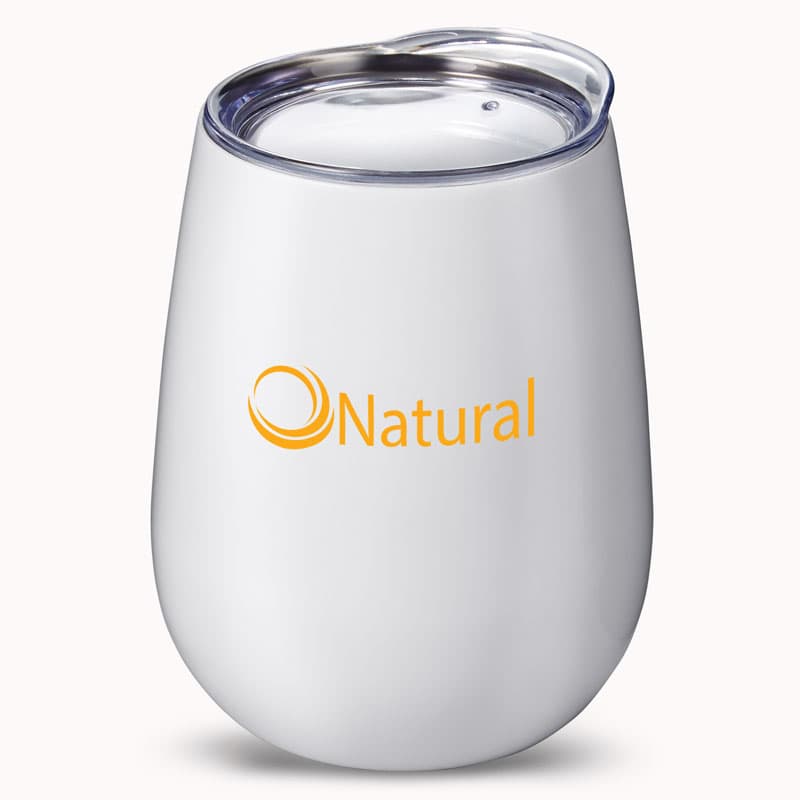 10 oz. Stemless Insulated Wine Tumbler With Lid. - Image 1
