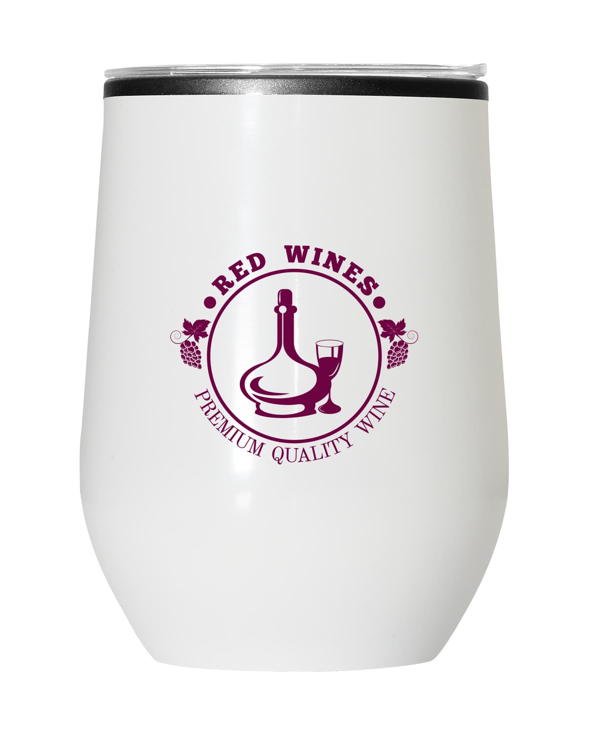12 oz. Budget Stemless Wine Tumbler With Lid.
