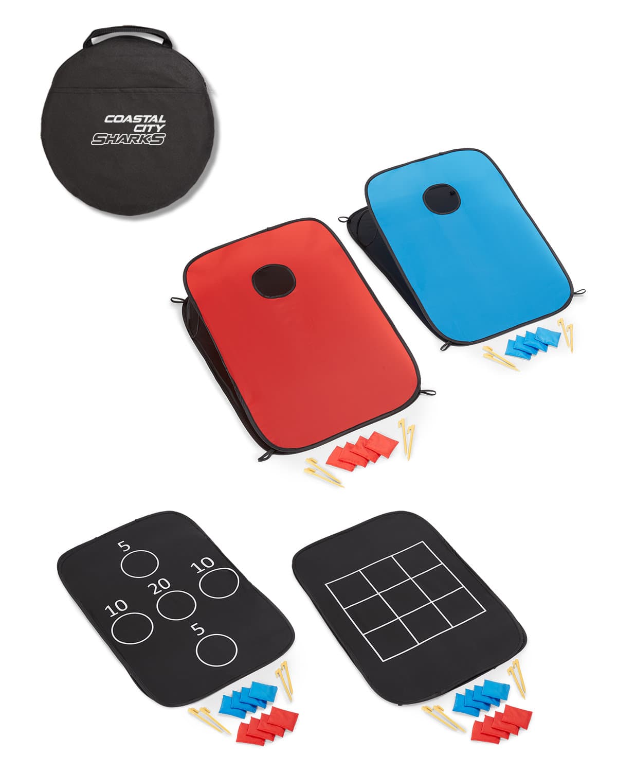 b.active 3-in-1 Game Set With Pop Up Corn Hole.