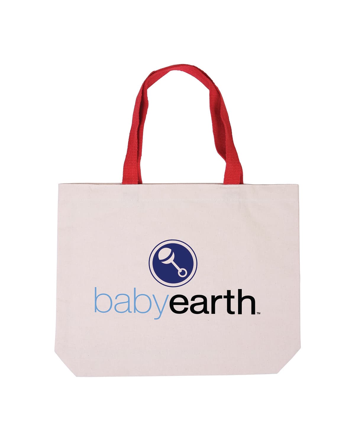 Cotton Canvas Tote Bag with Color Accents. - Image 1