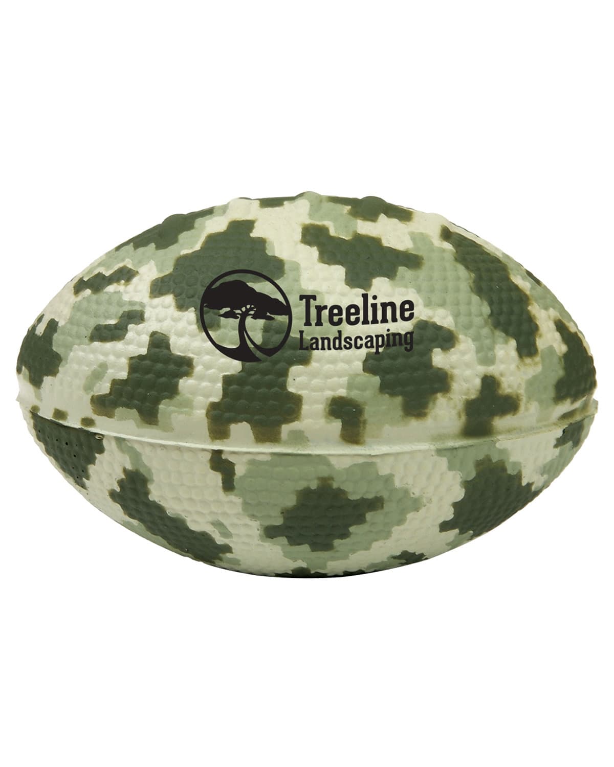 Digi Camo Football Shape Stress Ball. - Image 1