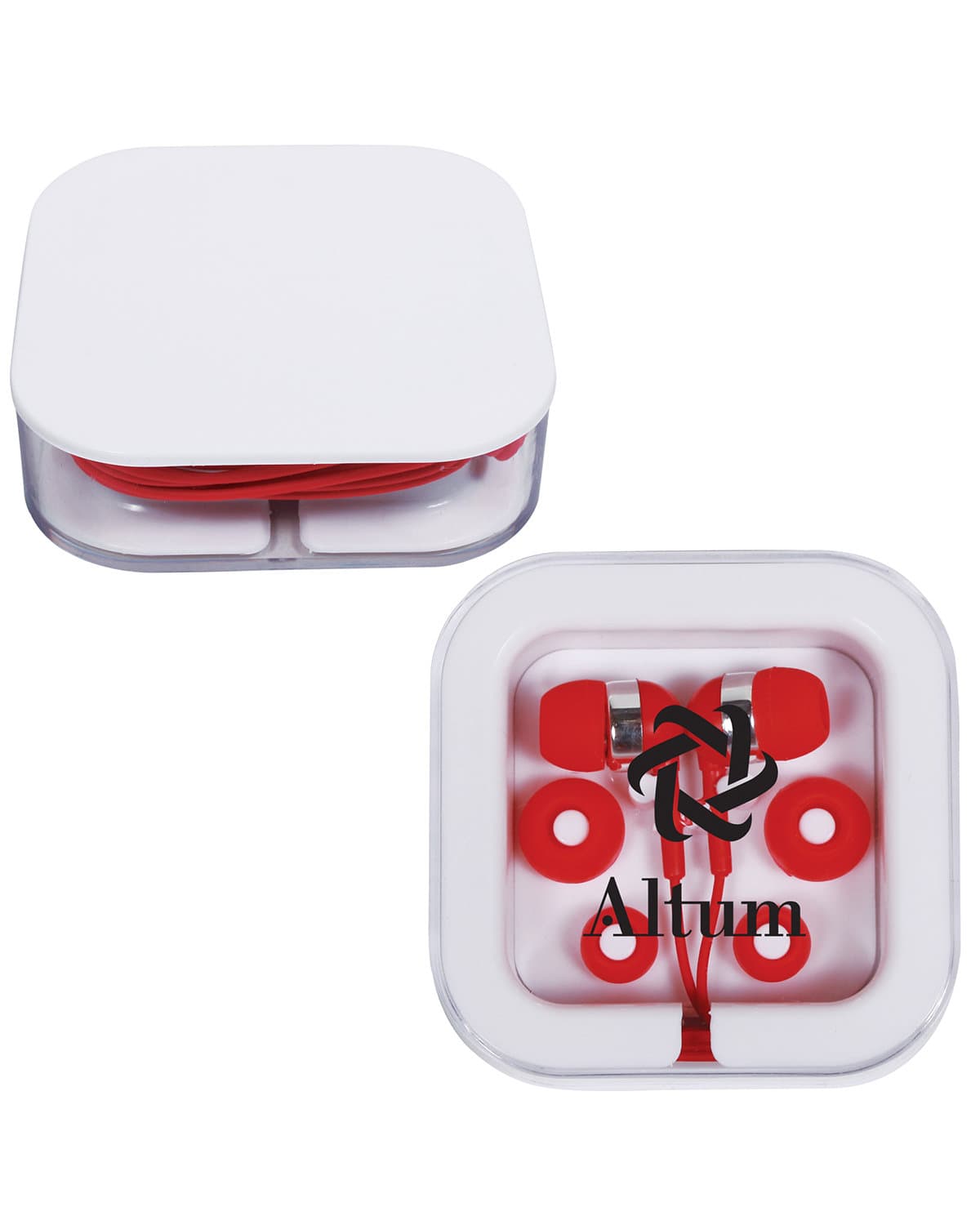 Earbuds In Square Case.