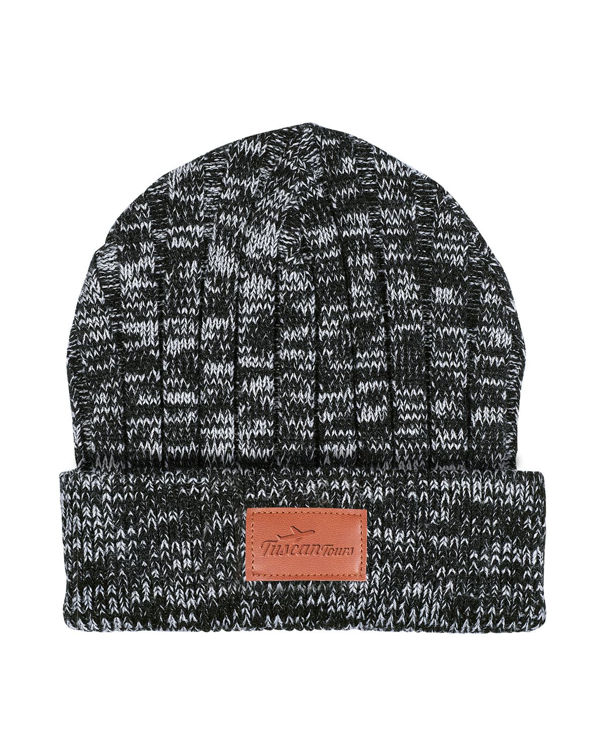 Heathered Knit Cuffed Rib Beanie. - Image 1