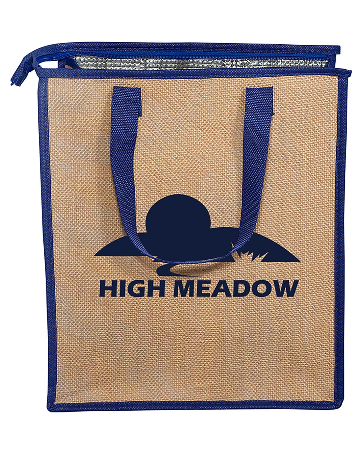 Jute Lunch Cooler Tote Bag. - Image 1