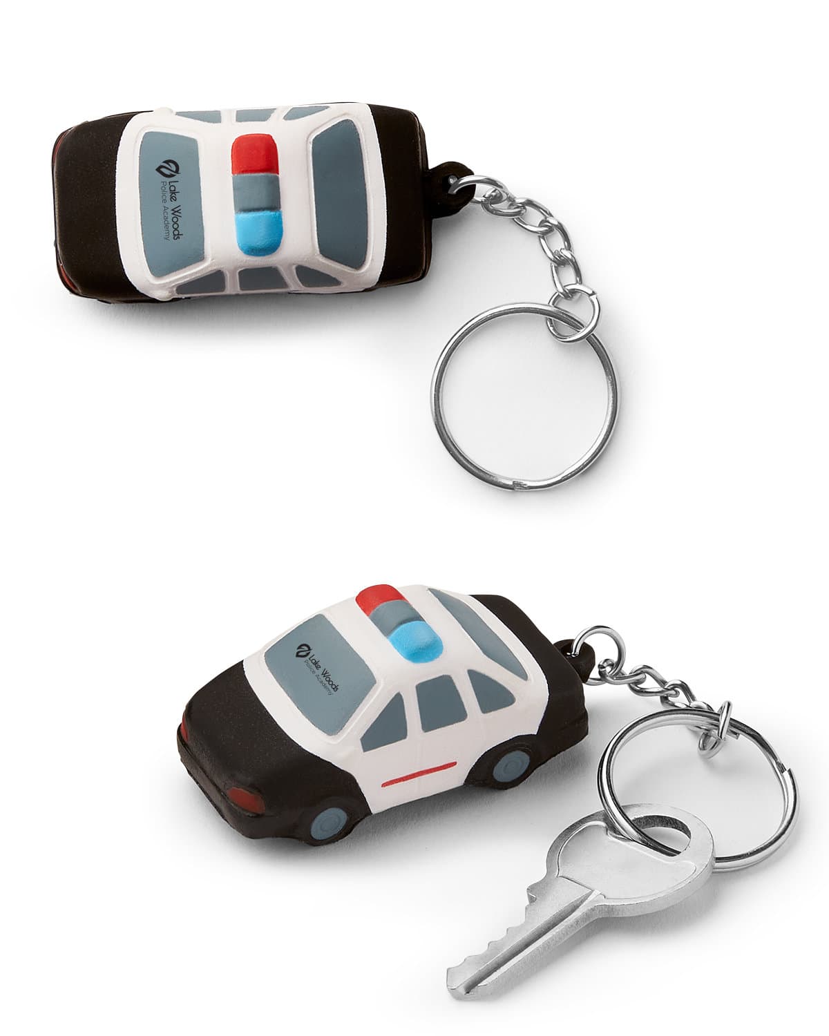 Police Car Shape Stress Ball Keychain. - Image 1