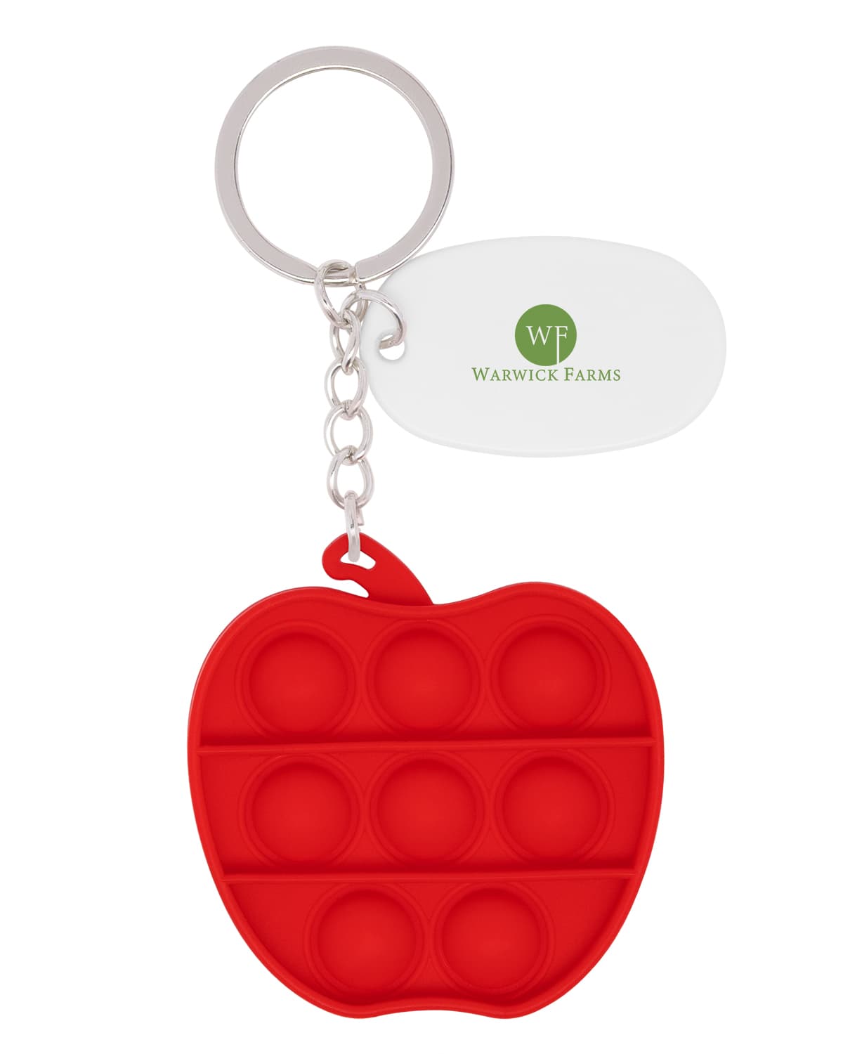 Push Pop Bubble Apple Fidget Sensory Keychain. - Image 1